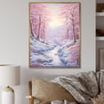 thumbnail image 1 of Designart "Charming Winter River View" Snow Floater Framed Wall Decor, 1 of 5