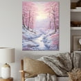thumbnail image 1 of Designart "Charming Winter River View" Snow Wall Decor, 1 of 1