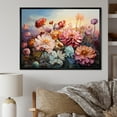 thumbnail image 1 of Designart "Charming Zinnias In The Countryside II" Zinnias Floater Framed Wall Decor, 1 of 5