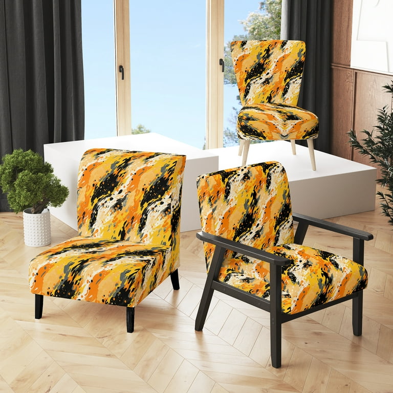 Designart Cheetha Floral Pattern I Upholstered Glam Accent Chair and Animal Print Arm Chair Multiple Color Pattern Walmart