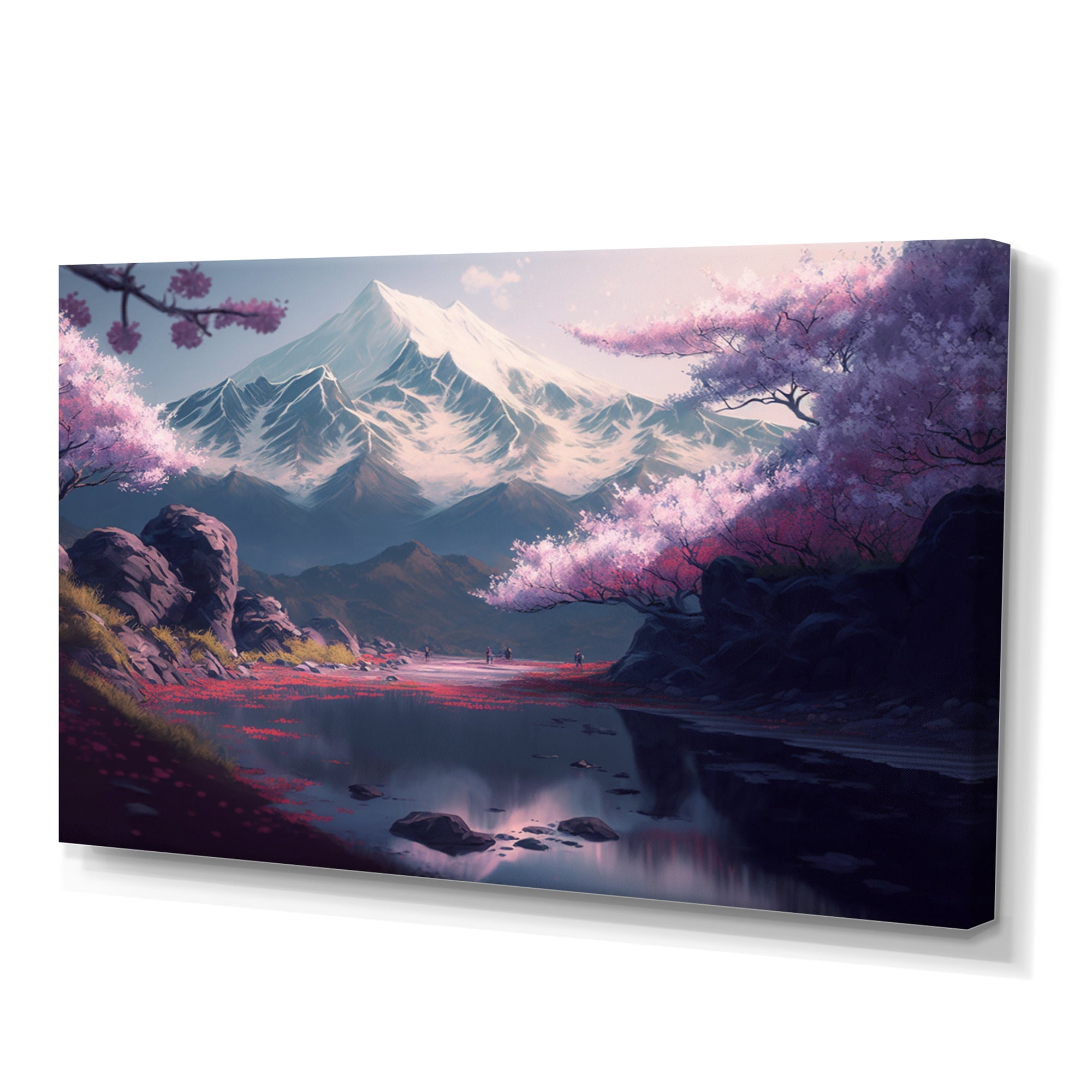 Designart Cherry Blossums Forest I Canvas Wall Art