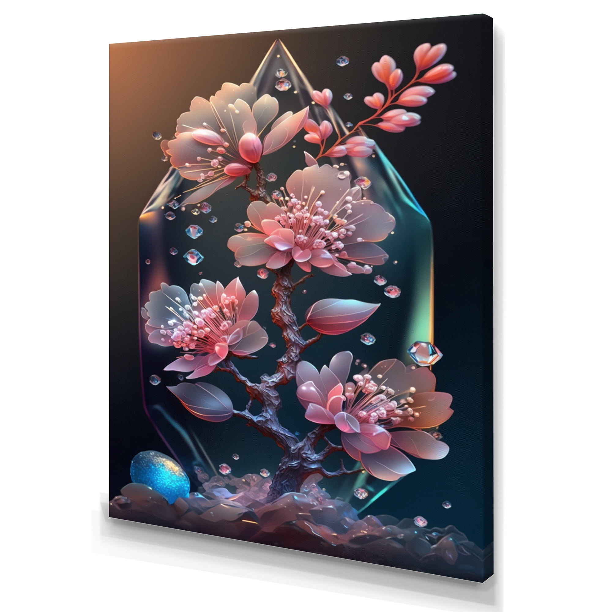 Designart Cherry Blossums Tree III Canvas Wall Art