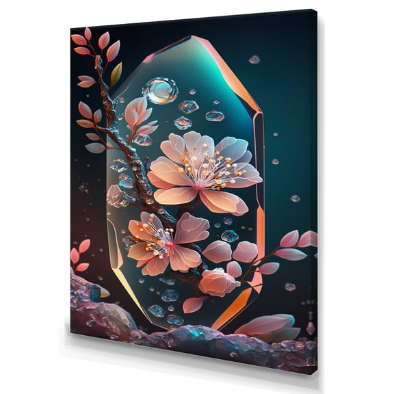 Designart Cherry Blossums Tree IV Canvas Wall Art