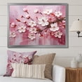 thumbnail image 1 of Designart "Cherry Tree Bloom in White and Pink II" Floral Framed Wall Art Decor - Traditional Pink Cherry Living Room Framed Canvas Art, 1 of 6