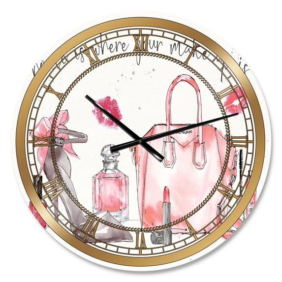 Designart 'Chic Accents I' Glam wall clock