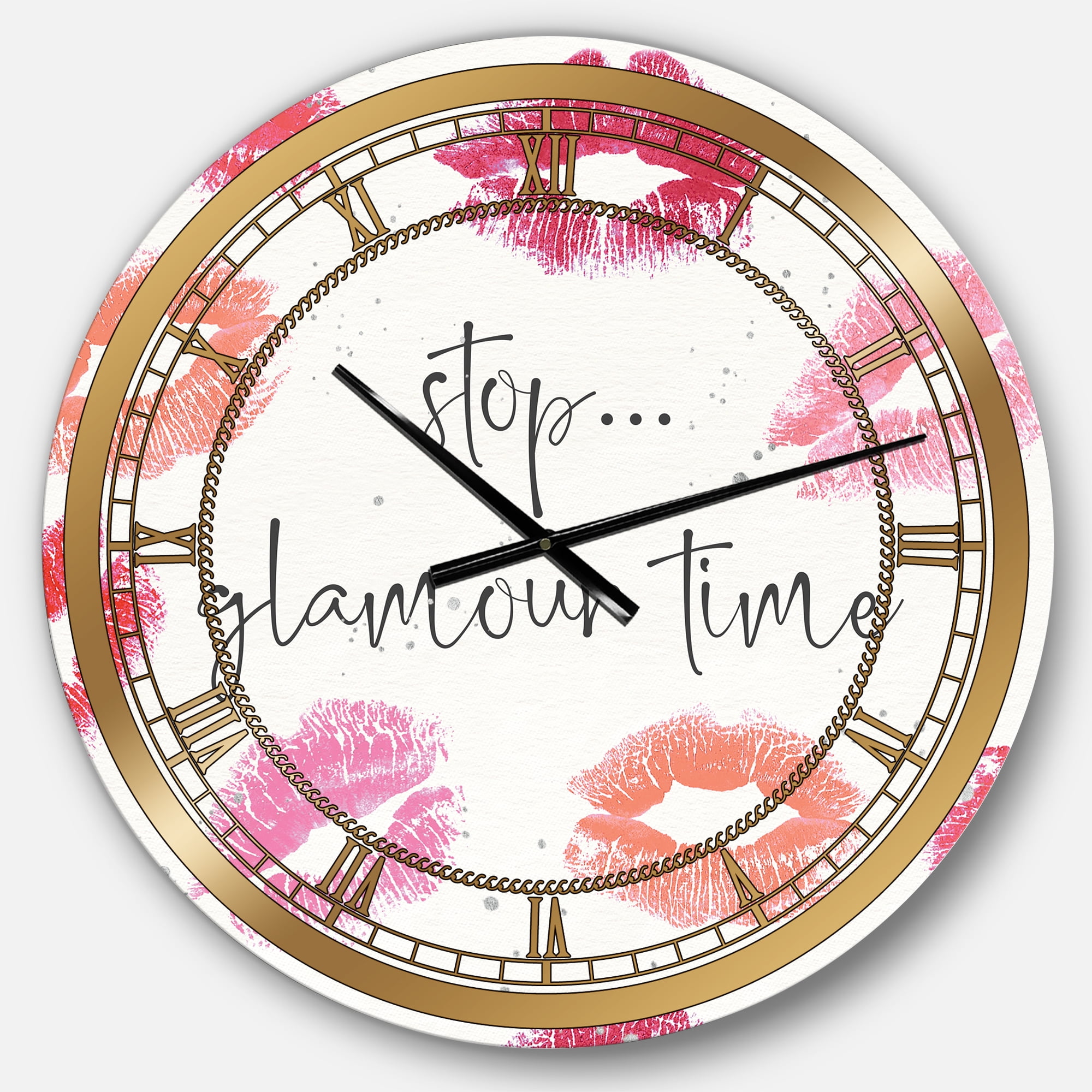 Designart 'Chic Accents VI' Glam wall clock