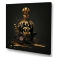 thumbnail image 1 of Designart Chic Black And Gold Perfume Bottle VIII Canvas Wall Art, 1 of 5