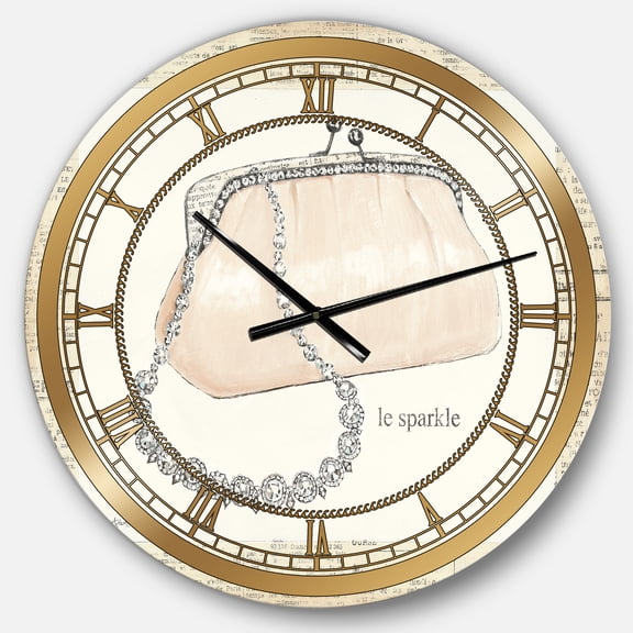 Designart 'Chic Galm Closet II' Glam Wall Clock