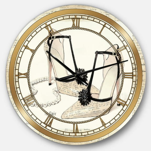 Designart 'Chic Galm Closet III' Glam Wall Clock