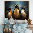 thumbnail image 1 of Designart "Chic Penguins On A Chilly Day" Penguin Floater Framed Wall Art Prints, 1 of 5