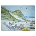 thumbnail image 1 of Designart ' Child Walking to The Beach ' Nautical & Coastal Canvas Wall Art Print, 1 of 4