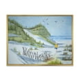 thumbnail image 1 of Designart 'Child Walking to The Beach' Nautical & Coastal Framed Canvas Wall Art Print, 1 of 5