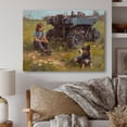 thumbnail image 1 of Designart "Children On The Farm II" Landscape Modern Wall Decor, 1 of 5