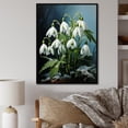 thumbnail image 1 of Designart "Chilled Forest Snowdrop Realism I" Snowdrops Floater Framed Wall Art Prints, 1 of 5
