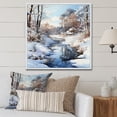 thumbnail image 1 of Designart "Chilled River Winter Landscape I" Snow Floater Framed Canvas Art Print, 1 of 5