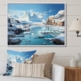 thumbnail image 1 of Designart "Chilling Abstraction Antartica An II" Winter Landscape Floater Framed Wall Art Print, 1 of 7