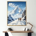 thumbnail image 1 of Designart "Chilly French Alps Mountain" France Floater Framed Wall Art Living Room, 1 of 5