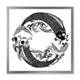 thumbnail image 1 of Designart 'China Koi Fish In Chinoiserie Style III' Nautical & Coastal Framed Art Print, 1 of 4