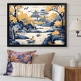 thumbnail image 1 of Designart "China's Blossoming Landscape in Blue and Yellow II" Landscapes Framed Wall Art Decor - Traditional Blue China Bedroom Framed Canvas Wall Art, 1 of 6