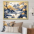 thumbnail image 1 of Designart "China's Blossoming Landscape in Blue and Yellow II" Landscapes Framed Wall Art Decor - Traditional Blue China Bedroom Framed Canvas Wall Art, 1 of 6