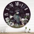 thumbnail image 1 of Designart 'Chinoiserie With Birds And Peonies V' Traditional Wall Clock, 1 of 5