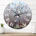 thumbnail image 1 of Designart 'Chinoiserie With Birds And Peonies Xi' Traditional Wall Clock, 1 of 1