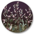 thumbnail image 1 of Designart 'Chinoiserie With Peonies and Birds I' Traditional Circle Metal Wall Art 23x23 - Disc of 23, 1 of 5