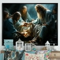 thumbnail image 1 of Designart "Christ'S Humble Footwashing" Christianity Floater Framed Canvas Wall Art, 1 of 5