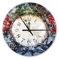 thumbnail image 1 of Designart 'Christmas Atmosphere ' Rustic wall clock, 1 of 3