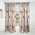 thumbnail image 1 of Designart 'Christmas Deers Patterned' Animals Curtain Panel, 1 of 5