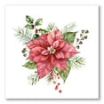 thumbnail image 1 of Designart ' Christmas Fir Branch and Holly Mistletoe Berries II ' Traditional Canvas Wall Art Print, 1 of 4