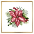 thumbnail image 1 of Designart 'Christmas Fir Branch and Holly Mistletoe Berries III' Traditional Framed Canvas Wall Art Print, 1 of 5