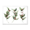 thumbnail image 1 of Designart 'Christmas Set Red Berrie With Branches' Traditional Framed Art Print, 1 of 4