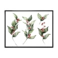 thumbnail image 1 of Designart 'Christmas Set Red Berrie With Branches' Traditional Framed Canvas Wall Art Print, 1 of 5