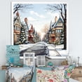 thumbnail image 1 of Designart "Christmas in the Winter Village IV" Food & Beverage Framed Wall Art Decor - Traditional Grey Fruits Hallway Framed Wall Art Decor, 1 of 6