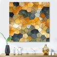 thumbnail image 1 of Designart "Chromatic Hexa Mirage II" Abstract Shapes Metal Art Living Room, 1 of 5