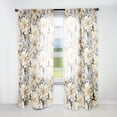 thumbnail image 1 of Designart "Chrysanthemum Mandala Serenity III" Floral Room Darkening Curtain Single Panel, 1 of 6