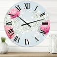 thumbnail image 1 of Designart 'Chrysanthemums And Apple Blossom' Traditional Wall Clock, 1 of 5