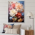 thumbnail image 1 of Designart "Chrysanthemums Vibrant composition IV" Floral & Botanical Floater Framed Canvas Art Print, 1 of 7