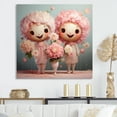 thumbnail image 1 of Designart "Chuckling Portrait In Cotton Candy Colors" Pop Art Wall Decor, 1 of 7