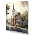 thumbnail image 1 of Designart Church In Country Town III Canvas Wall Art, 1 of 5