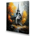thumbnail image 1 of Designart Church In Forest In Autumn II Canvas Wall Art, 1 of 5
