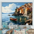 thumbnail image 1 of Designart "Cinque Terre Beige Italy wall art I" Italy Floater Framed Canvas Wall Art, 1 of 7
