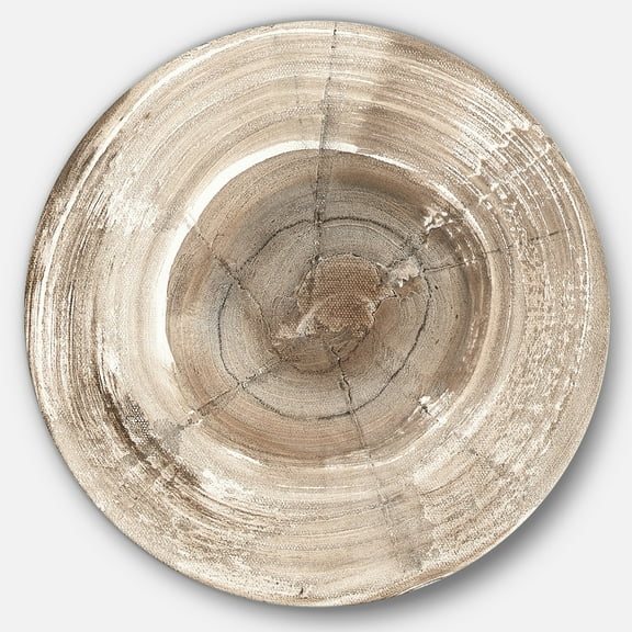 Designart 'Circle natural elements II' Metal Wall Art