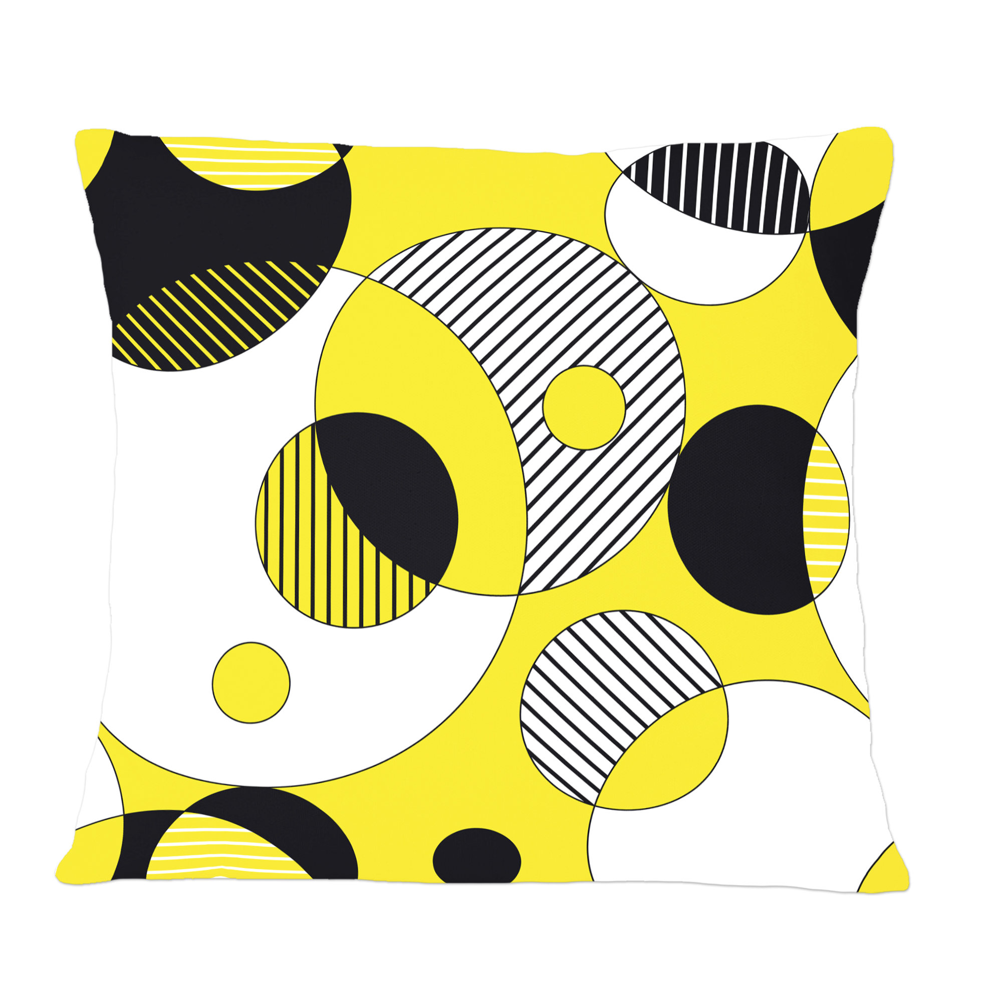 Designart Circular Abstract Retro Geometric I' Mid-Century Modern Throw Pillow - 12x20