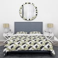 thumbnail image 1 of Designart 'Circular Abstract Retro Geometric II' Mid-Century Modern Duvet Cover Set, 1 of 4