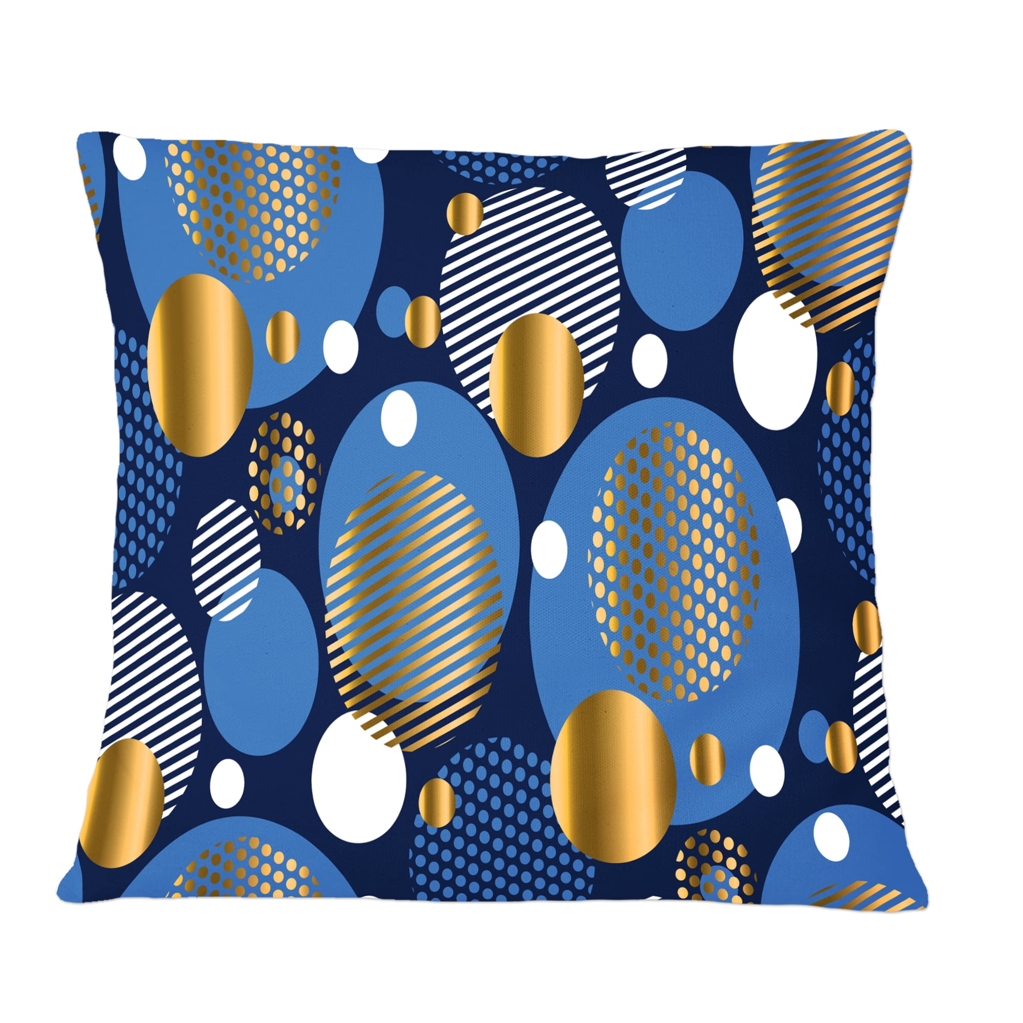 Designart Circular Abstract Retro Geometric XI' Mid-Century Modern Throw Pillow - 12x20