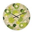 thumbnail image 1 of Designart 'Circular Abstract Retro Pattern Geometric X' Mid-Century Modern Wood Wall Clock, 1 of 5