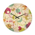thumbnail image 1 of Designart 'Circular Design Retro Pattern II' Mid-Century Modern Wood Wall Clock, 1 of 5