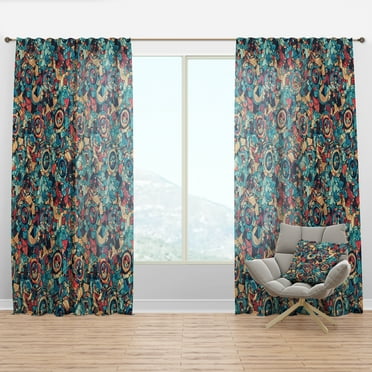 Designart 'Circular Geometric Pattern' Modern & Contemporary Curtain Panel